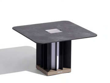 TECKA - Square with light garden side table by Les Jardins® - view 3